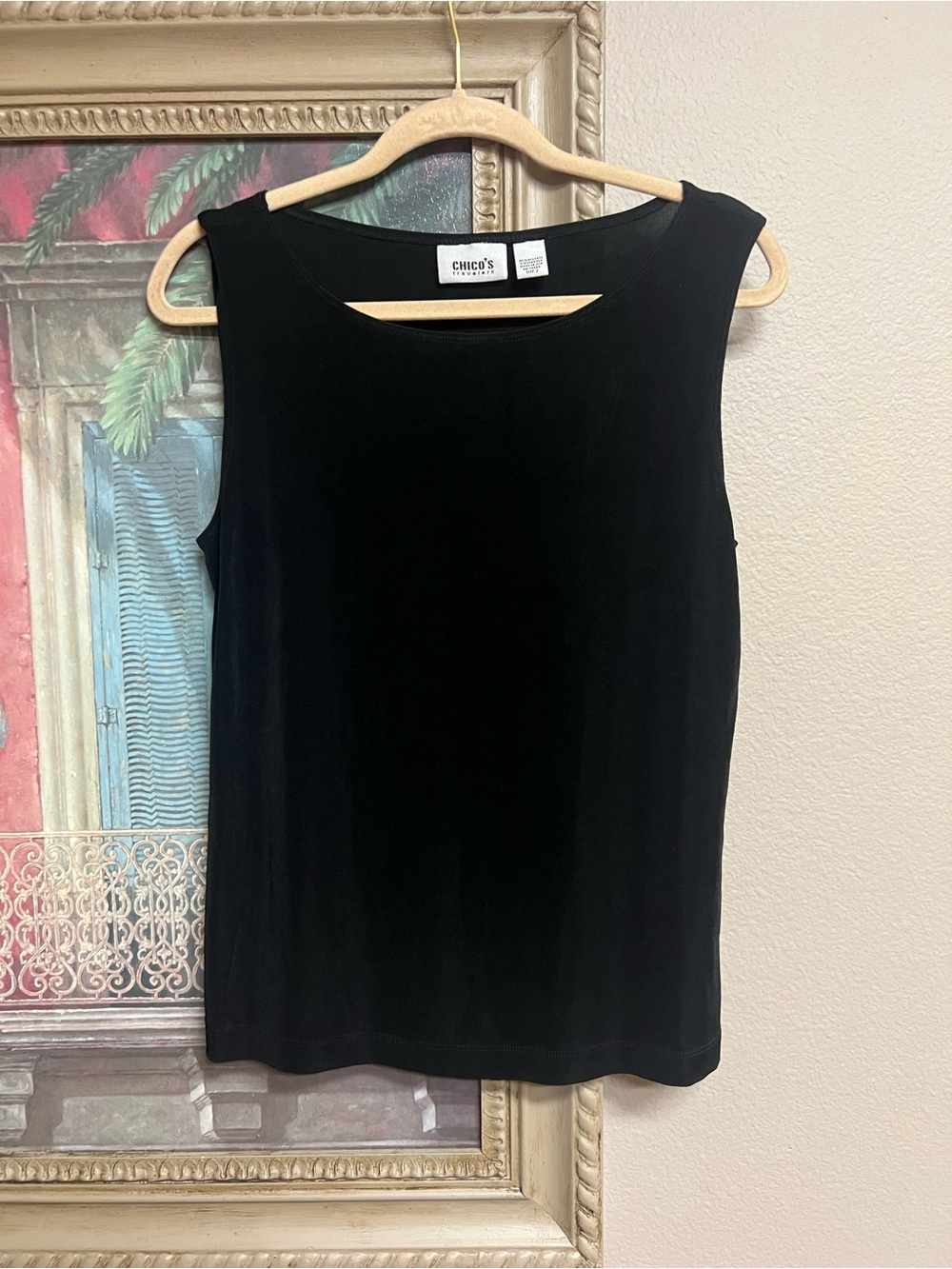 Chico's Travelers Black Sleeveless Tank